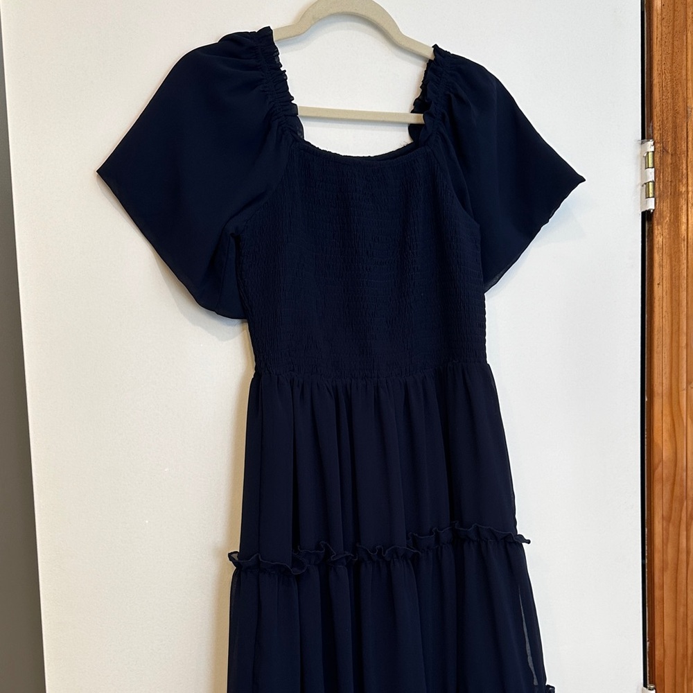 Elegant Navy Midi Dress